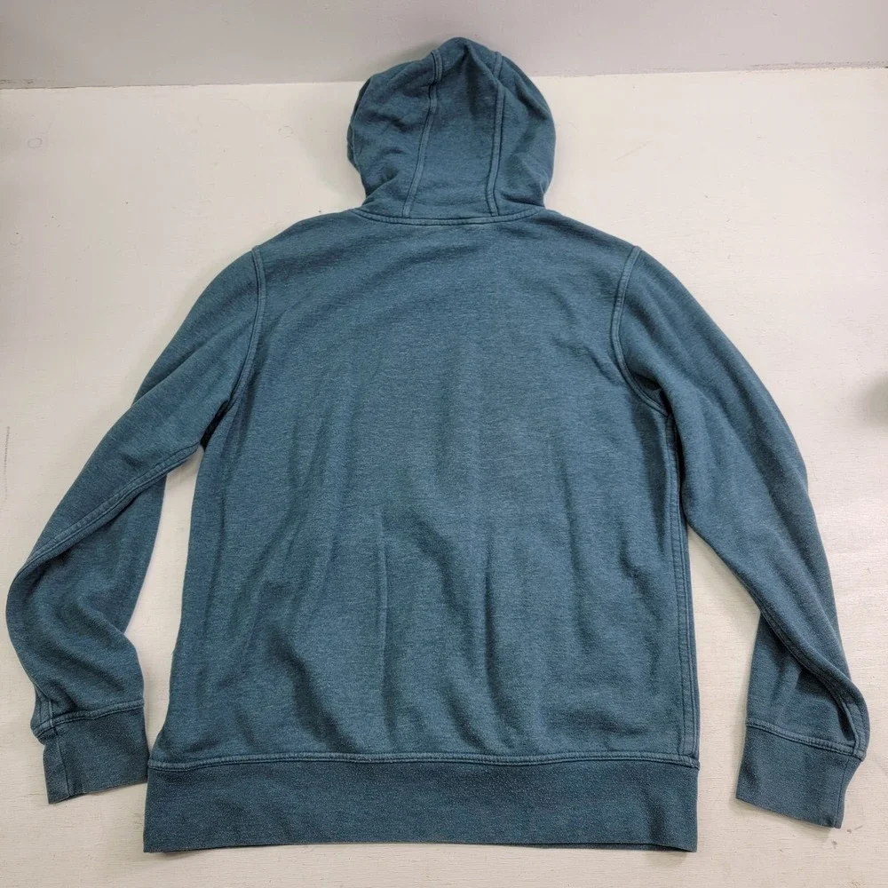 The North Face Distressed Pullover Hoodie Sweatshirt Camp‎ Mens Sz L Faded Blue